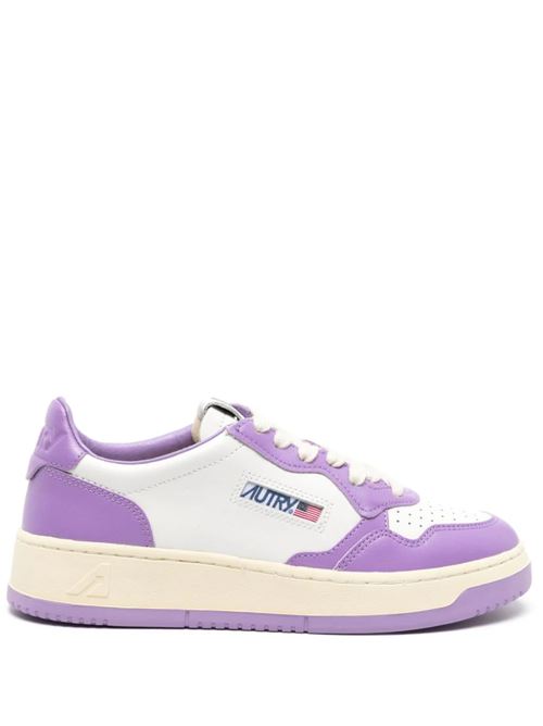 White/lavender purple sneaker AUTRY | AULWWB43WHT/ENG LAV